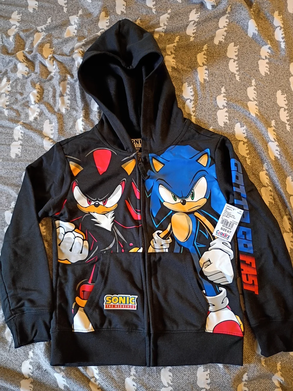SONIC THE HEDGEHOG HOODIE BOYS